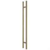 Sure-Loc Hardware Sure-Loc PL-2RD72 SB 72" Double-Sided Round Long Door Pull Satin Brass