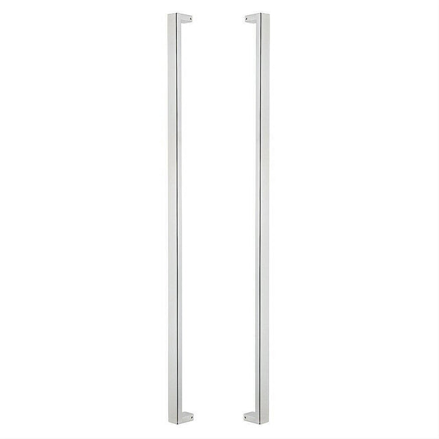 Sure-Loc Hardware Sure-Loc PL-2SQ48 26 48" Double-Sided Square Long Door Pull Polished Chrome