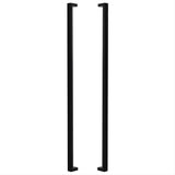 Sure-Loc Hardware Sure-Loc PL-2SQ48 FBL 48" Double-Sided Square Long Door Pull Flat Black