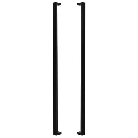 Sure-Loc Hardware Sure-Loc PL-2SQ48 FBL 48" Double-Sided Square Long Door Pull Flat Black