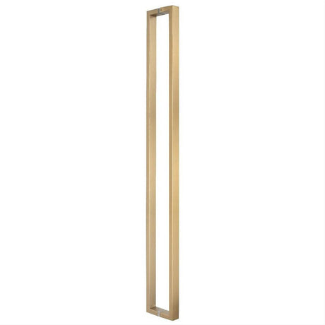 Sure-Loc Hardware Sure-Loc PL-2SQ48 SB 48" Double-Sided Square Long Door Pull Satin Brass
