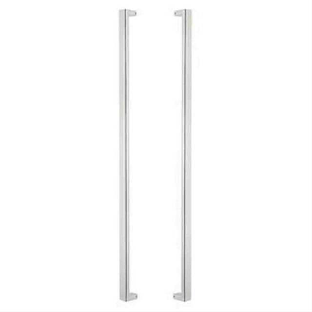Sure-Loc Hardware Sure-Loc PL-2SQ72 26 72" Double-Sided Square Long Door Pull Polished Chrome