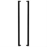 Sure-Loc Hardware Sure-Loc PL-2SQ72 FBL 72" Double-Sided Square Long Door Pull Flat Black