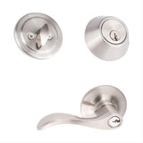Sure-Loc Hardware Sure-Loc SB107/DB201 15 Snowbird Keyed Entry Lever with and Deadbolt Satin Nickel