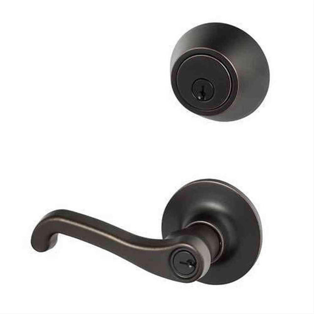 Sure-Loc Hardware Sure-Loc SG107/DB201 11P/DB Sage Entry Door Lever with Deadbolt Vintage Bronze