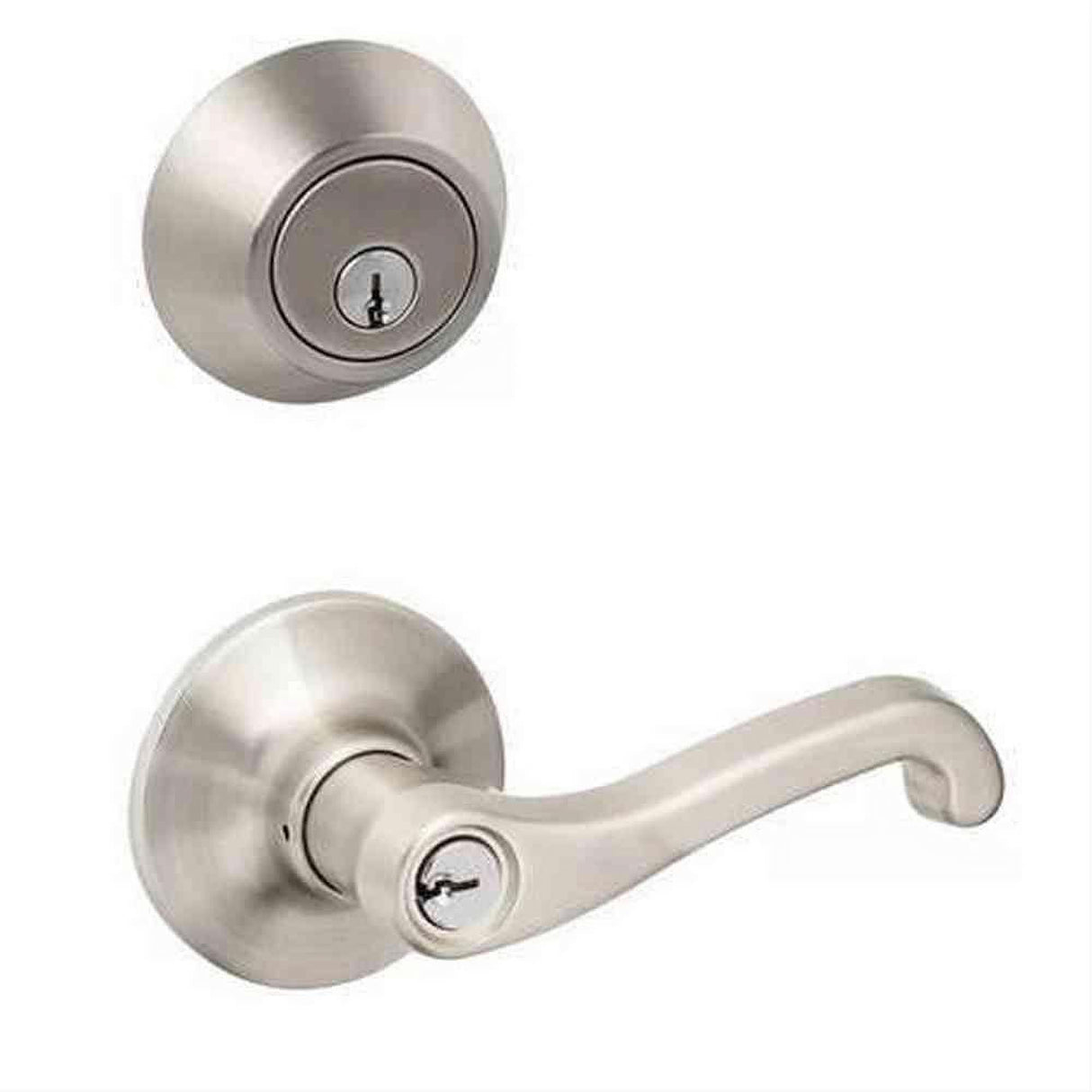 Sure-Loc Hardware Sure-Loc SG107/DB201 15/DB Sage Entry Door Lever with Deadbolt Satin Nickel