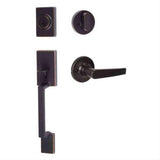 Sure-Loc Hardware Sure-Loc SH507-R-CD 11P Stockholm Handleset with Cedar Handleset Trim Vintage Bronze