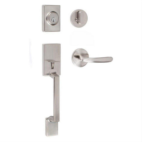 Sure-Loc Hardware Sure-Loc SH507-R-TR 15 Stockholm Handleset with Torino Handleset Trim Satin Nickel