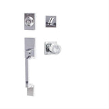 Sure-Loc Hardware Sure-Loc SH507-S-BG-SQ 26 Stockholm Handleset with Bergen Square Handleset Trim Polished Chrome