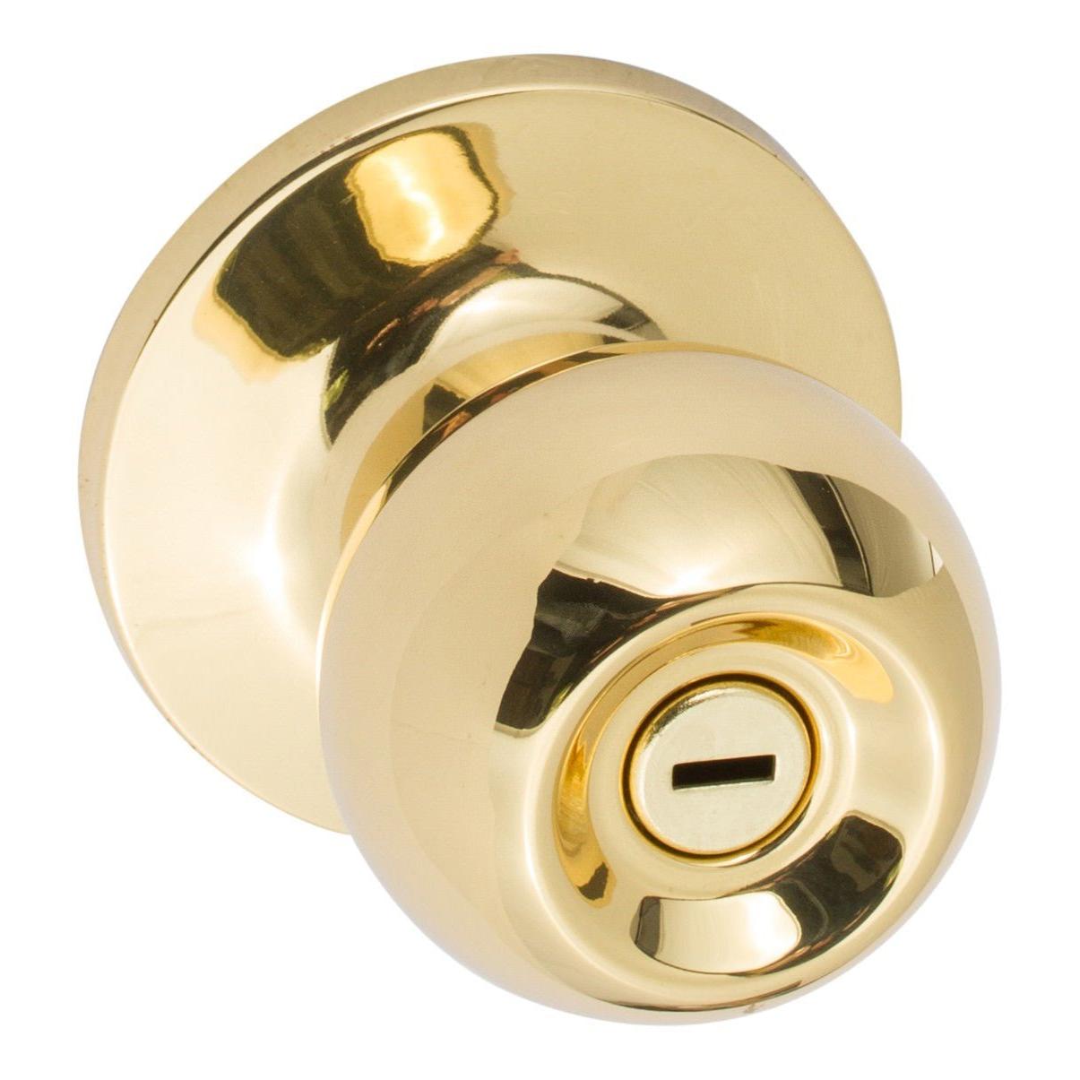 Sure-Loc Hardware Sure-Loc TA102 3 Tahoe Privacy Door Knob Polished Brass