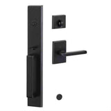 Sure-Loc Hardware Sure-Loc VL507-LN FBL Vail Full Plate Single Cylinder Keyed Handleset Flat Black