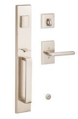 Sure-Loc Hardware Sure-Loc VL507-LN NI Vail Full Plate Single Cylinder Keyed Handleset Nickel
