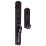 Sure-Loc Hardware Sure-Loc WS507-SR 11P Wasatch Single Cylinder Handleset with Slickrock Knob Interior Trim Vintage Bronze