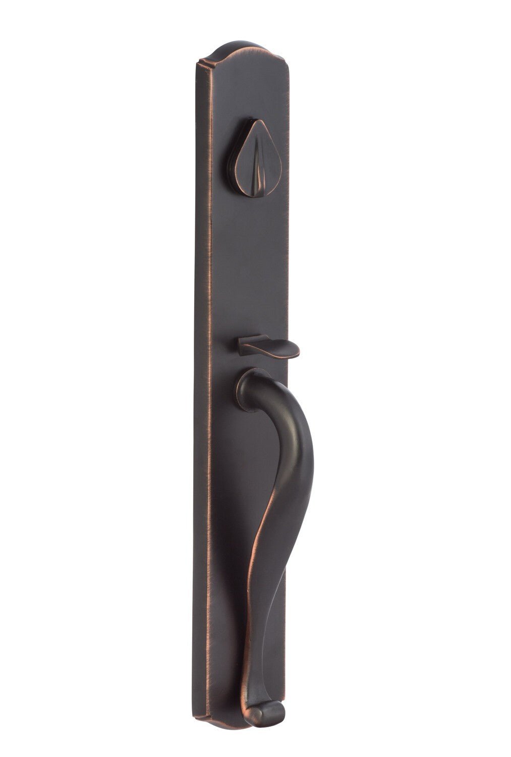 Sure-Loc Hardware Sure-Loc WS507-SS 11P LH Wasatch Single Cylinder Handleset with Sandstone Left Hand Lever Interior Trim Vintage Bronze
