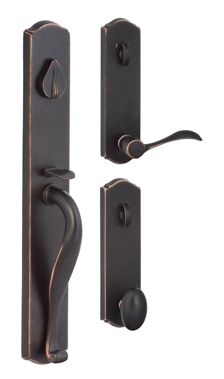 Sure-Loc Hardware Sure-Loc WS507-SS 11P RH Wasatch Single Cylinder Handleset with Sandstone RH Lever Vintage Bronze