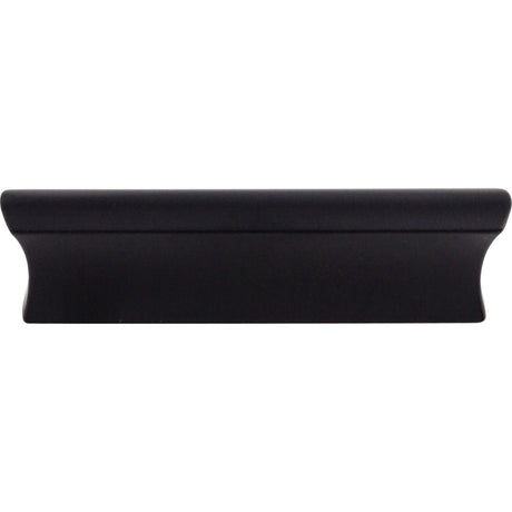 Top Knobs TK553BLK Glacier 3" Center to Center Finger Pull Flat Black