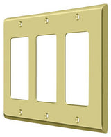Deltana SWP4740U3 polished brass switch plate