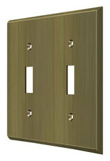 Deltana SWP4761U5 antique brass switch plate