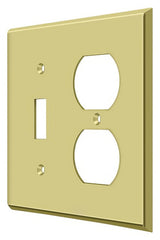 Deltana SWP4762U3 polished brass switch plate