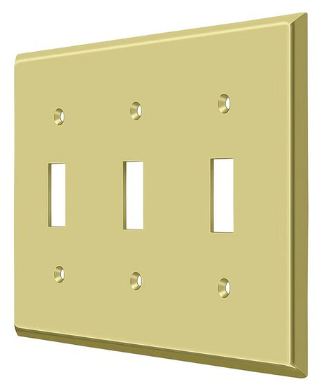 Deltana SWP4763U3 polished brass switch plate