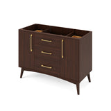 Jeffrey Alexander Dashwood Dark Walnut Single Sink Bathroom Vanity with White Carrara Marble Top - 8 in. Widespread Faucet Top - VKITDAS48DWWCR product image 2
