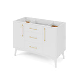Jeffrey Alexander Dashwood White Single Sink Bathroom Vanity with White Resin Top - 8 in. Widespread Faucet Top - VKITDAS48WHRER product image 2