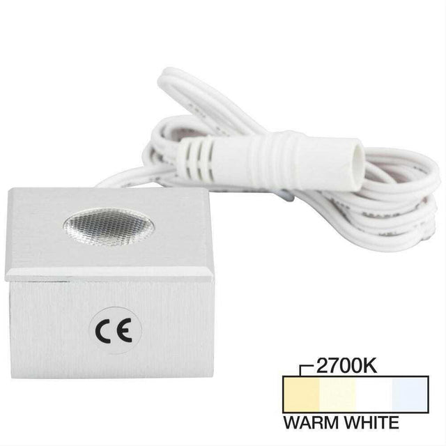 Task Lighting L-MS-CL-1BA-27 Square Mini Puck Light Aluminum