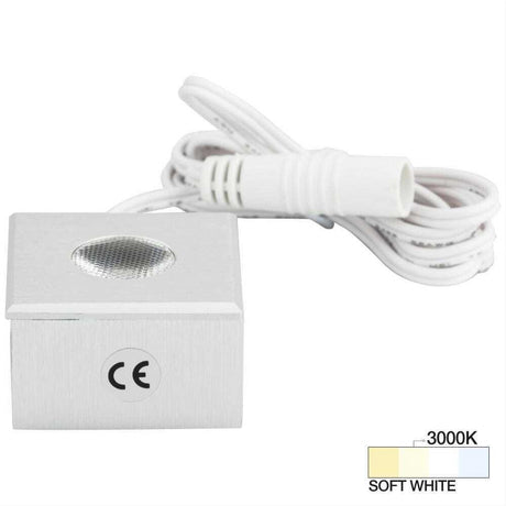 Task Lighting L-MS-CL-1BA-30 Square Mini Puck Light Aluminum