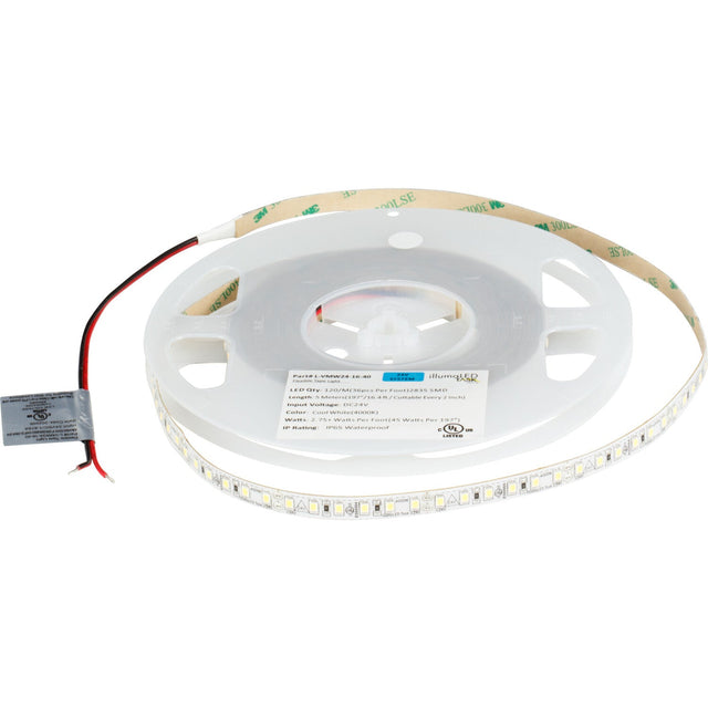 Task Lighting L-VMW24-16-40 16 Ft, 225 Lumens/Ft. 24-volt Standard Output LED Tape Light, Single-White, Cool White 4000K