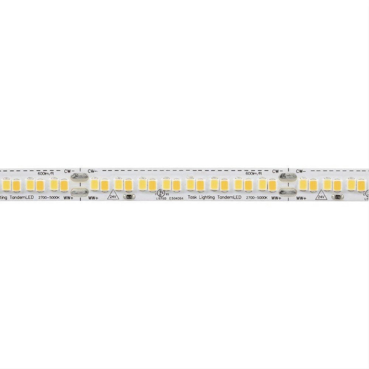 Task Lighting LT600W24V016-TW 16 Ft, 600 Lumens/Ft. 24-volt Higher Output LED Tape Light, Tunable-White, 2700K-5000K