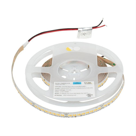 Task Lighting LT600W24V016-TW 16 Ft, 600 Lumens/Ft. 24-volt Higher Output LED Tape Light, Tunable-White, 2700K-5000K