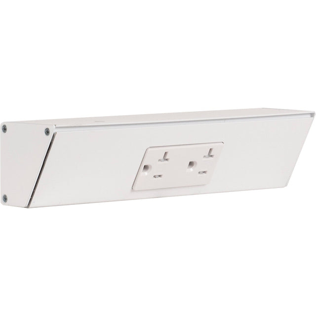 Task Lighting TR9-1WD-P-WT 9" White TR Angle Power Strip