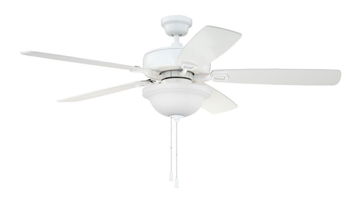 Craftmade TCE52W5C1 52" Twist N Click Ceiling Fan in White
