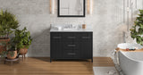 Jeffrey Alexander Katara 48" Black Single Sink Bathroom Vanity with White Carrara Marble Top - 8 in. Widespread Faucet Top product image 7