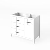 Jeffrey Alexander Katara 42" White Single Sink Bathroom Vanity with White Quartz Top - 8 in. Widespread Faucet Top product image 2