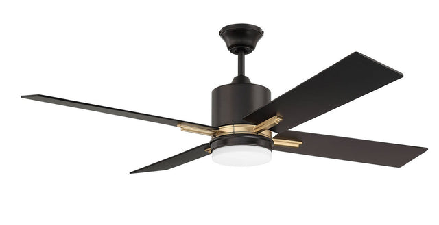 Craftmade TEA52FBSB4 flat black / satin brass ceiling fan blades included