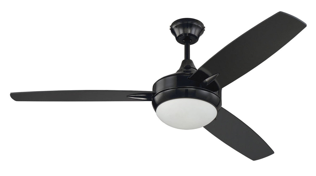 Craftmade TG52GBK3 gloss black ceiling fan blades included
