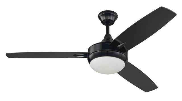 Craftmade TG52GBK3 gloss black ceiling fan blades included
