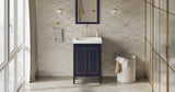 Jeffrey Alexander Percival 25" Hale Blue Single Sink Bathroom Vanity with White Resin Top - 8 in. Widespread Faucet Top product image 6
