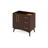 Jeffrey Alexander Dashwood Dark Walnut Single Sink Bathroom Vanity with Black Granite Top - 8 in. Widespread Faucet Top - VKITDAS36DWBGR product image 2