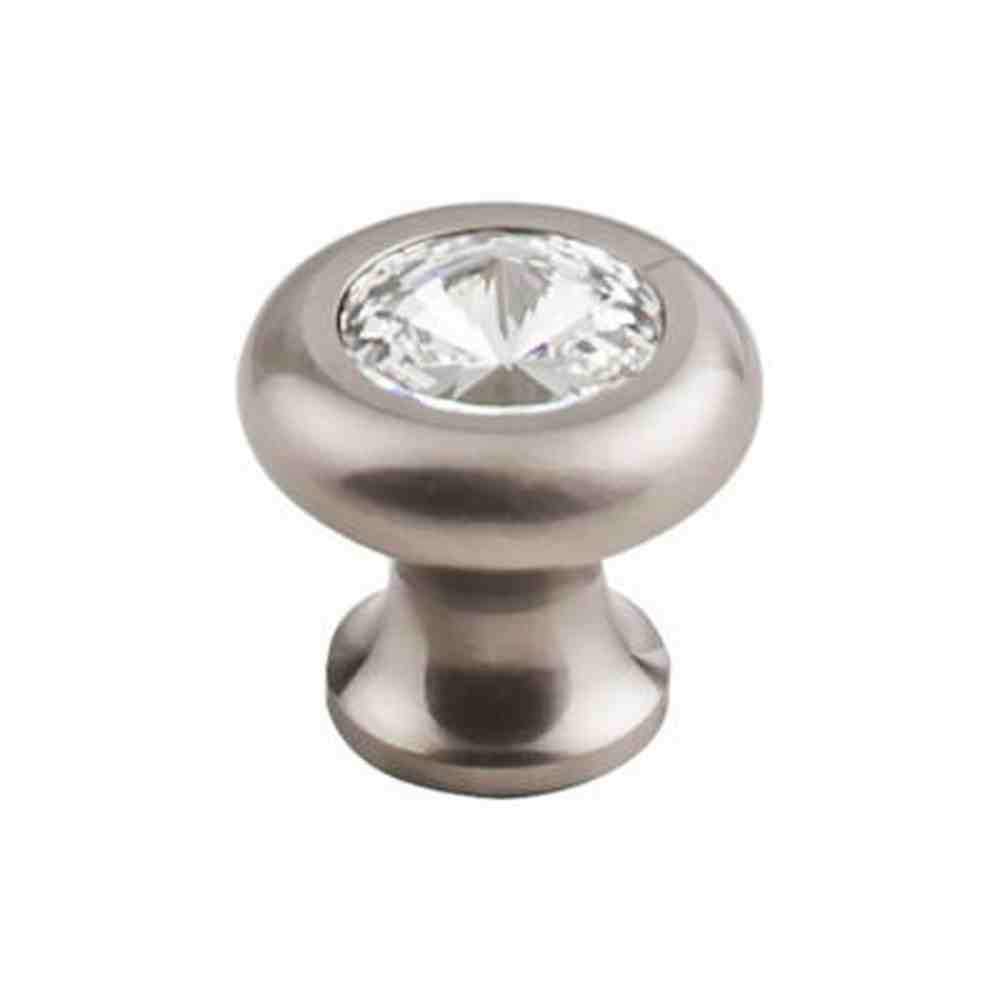 Top Knobs TK846BSN brushed satin nickel glass cabinet knob