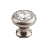 Top Knobs TK846BSN brushed satin nickel glass cabinet knob