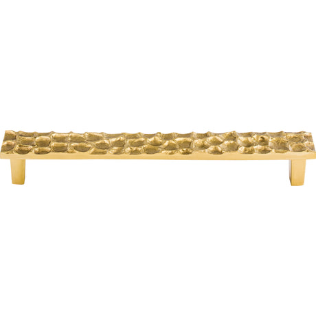 Top Knobs TK307BR Cobblestone 7 9/16" Center to Center Bar Pull Polished Brass
