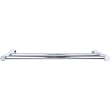 Top Knobs HOP7PC TOP BATH (R) Hopewell Bath Double 19 1/2" Wall Mounted Towel Bar Polished Chrome