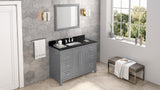 Jeffrey Alexander Cade 48" Grey Single Sink Bathroom Vanity with Black Granite Top - 8 in. Widespread Faucet Top product image 7