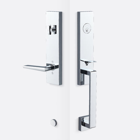 Sure-Loc TN507-BS 26 polished chrome single cylinder handleset with trim