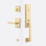 Sure-Loc TN507-LN SB satin brass single cylinder handleset with trim