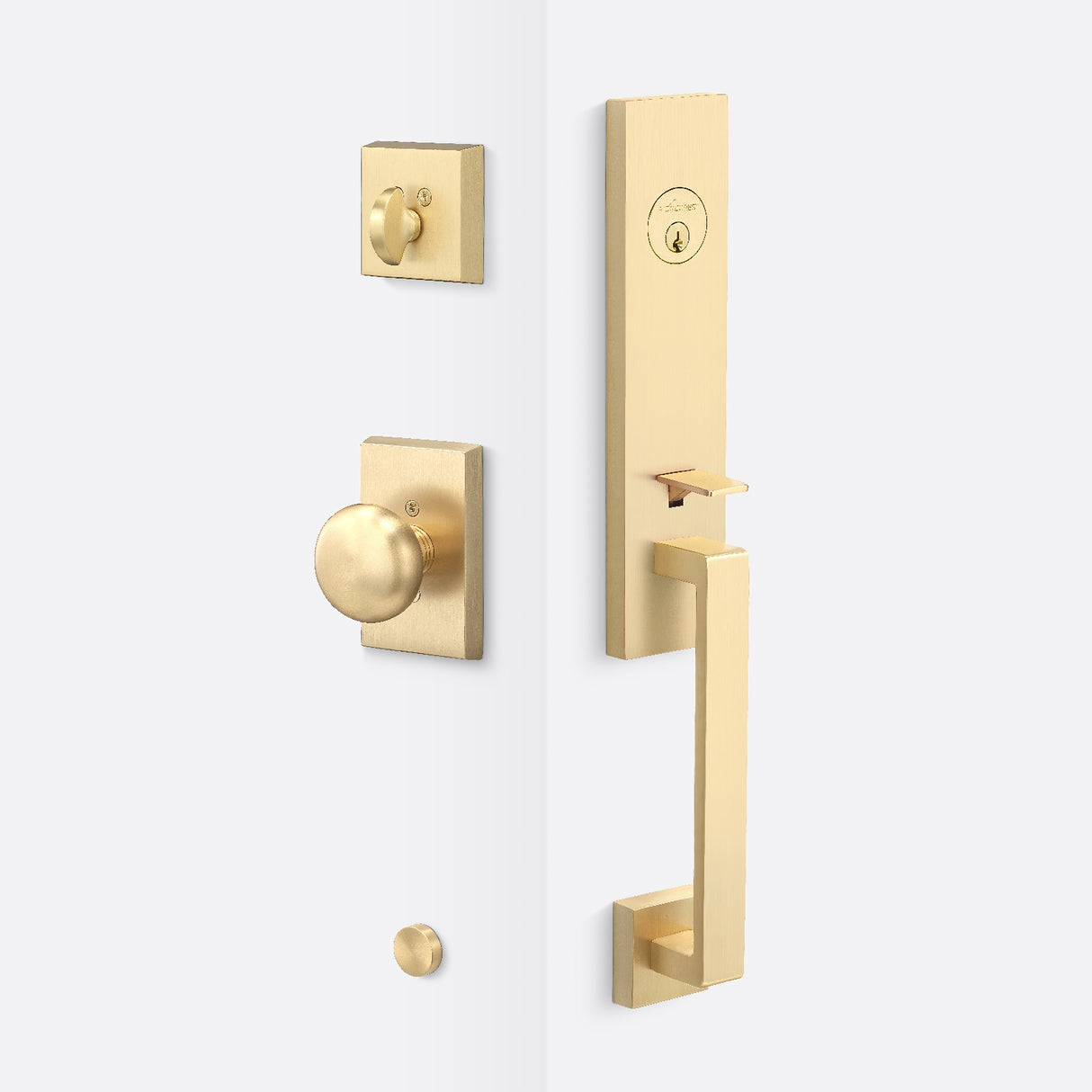 Sure-Loc TN507-OK SB satin brass single cylinder handleset with trim
