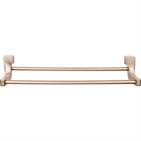 Top Knobs AQ11BB AQ11 Aqua Bath Towel Bar 30 Inch Double Brushed Bronze