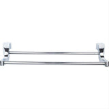Top Knobs AQ11PC AQ11 Aqua Bath Towel Bar 30 Inch Double Brushed Bronze Polished Chrome
